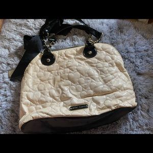 Betsy Johnson, White & Black Purse
